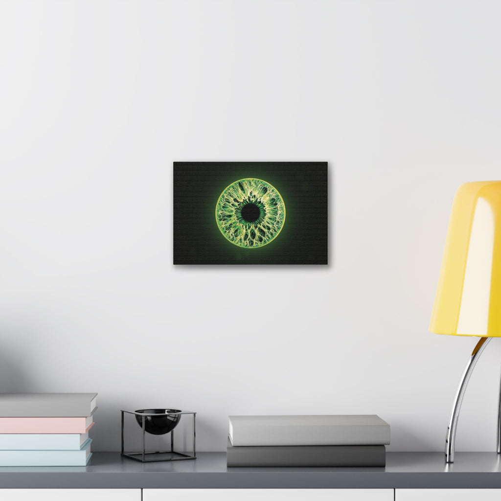 BLXNTT Iris – Lace Web Emerald Gold Glossy Canvas