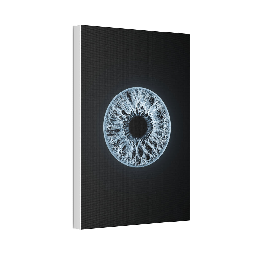 BLXNTT Iris – Lace Web Ice Blue Glossy Canvas