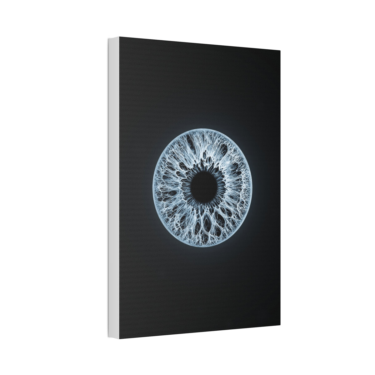BLXNTT Iris – Lace Web Ice Blue Glossy Canvas