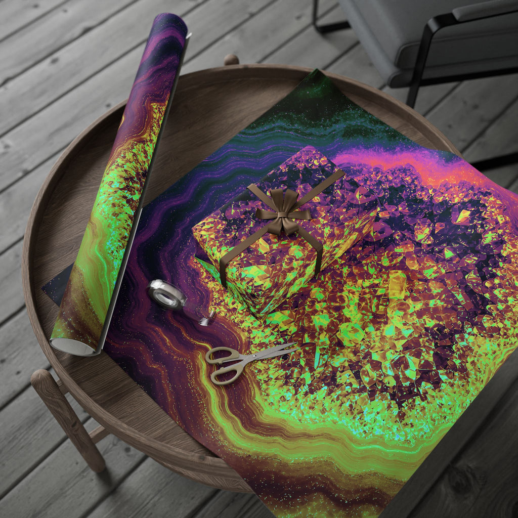 Geode Core - Holographic Wrapping Paper