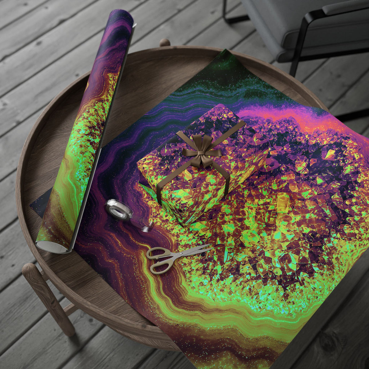 Geode Core - Holographic Wrapping Paper