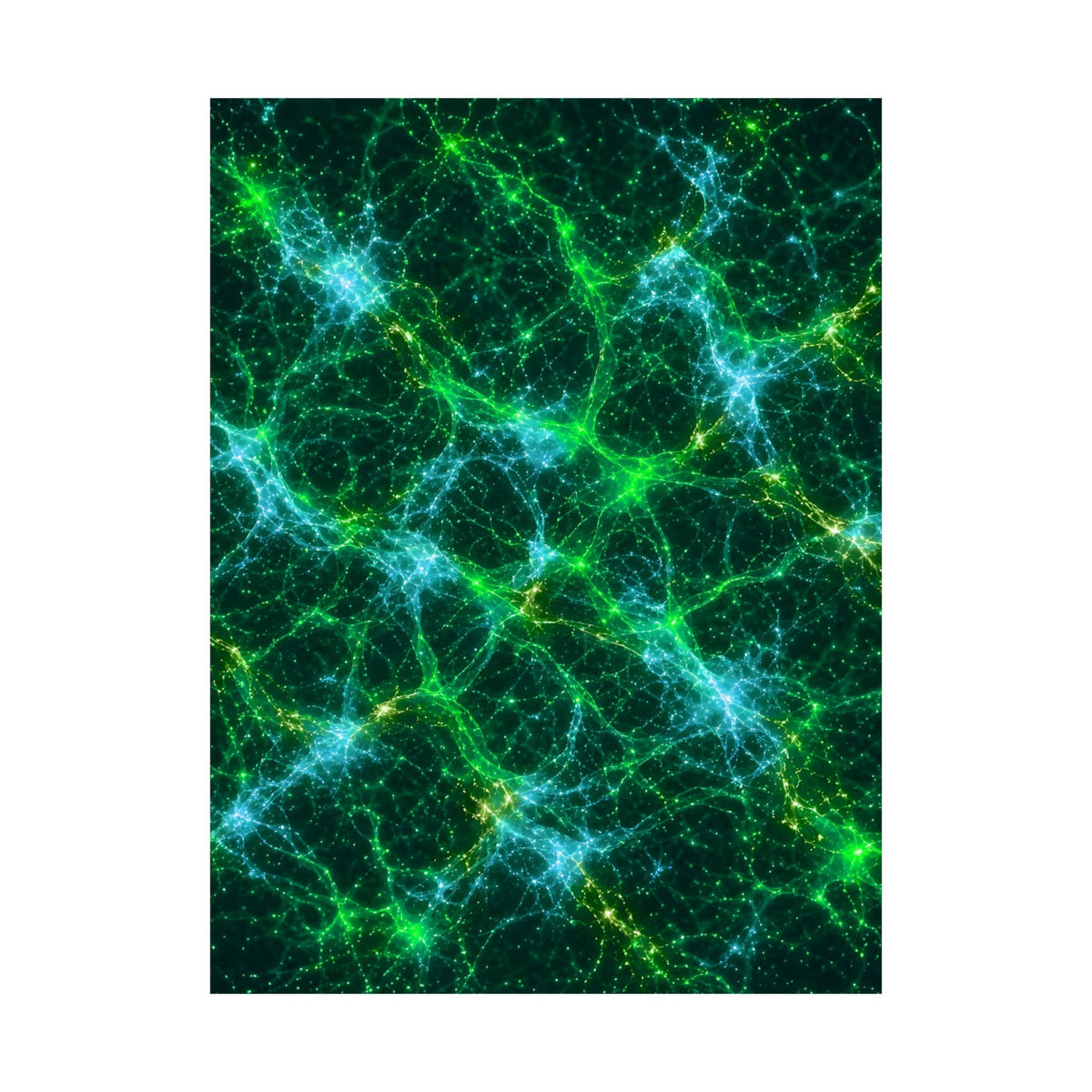 Neon Mycelium - Mermaid Poster