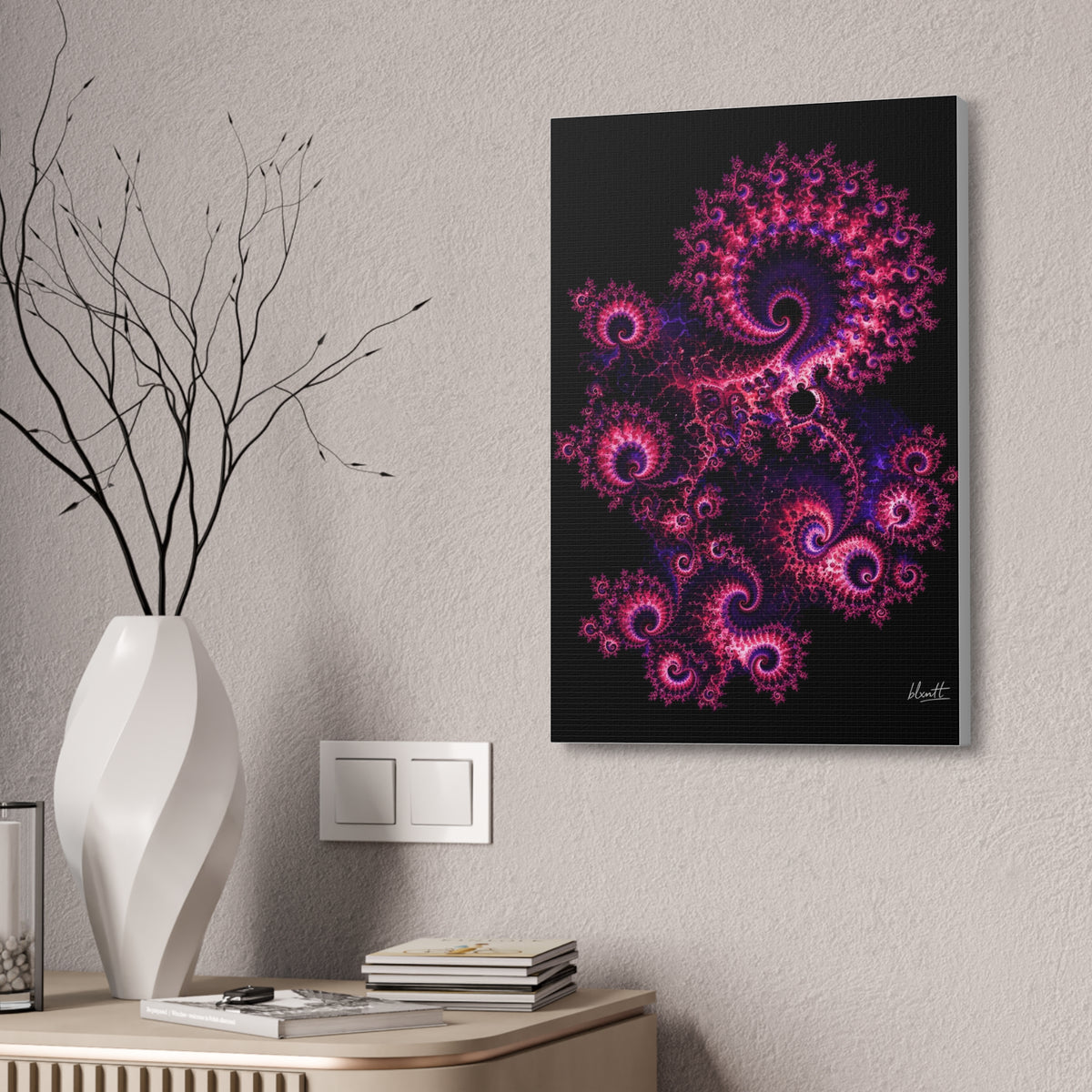 Copper Infinity - Hot Pink & Violet Glossy Canvas