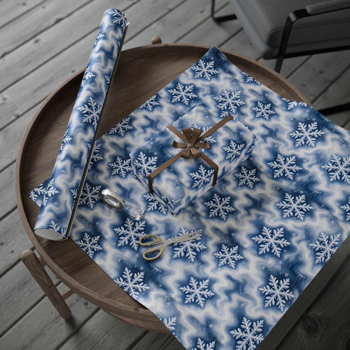 Snowflake Trippy Christmas Wrapping Paper