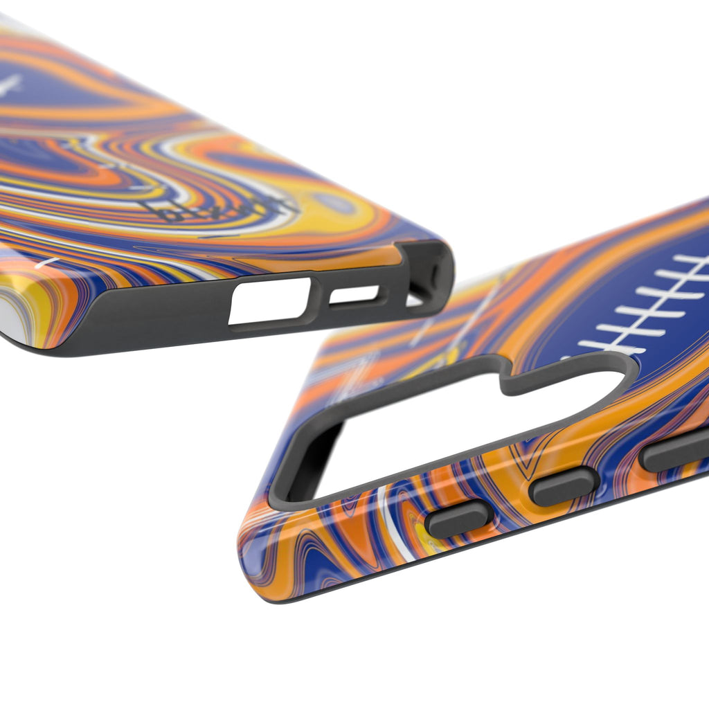 Royal Blue & Yellow Trippy Football Phone Case