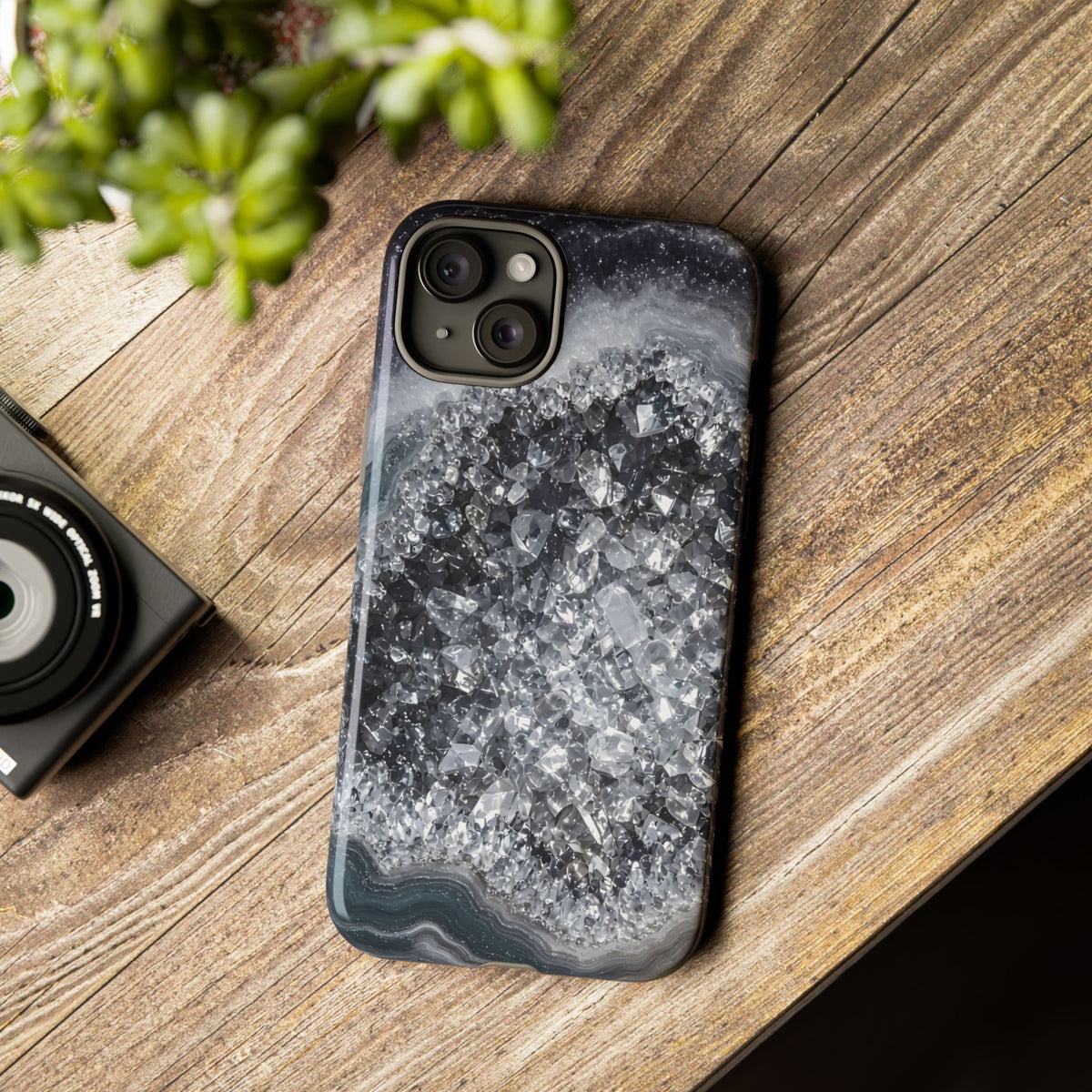 Geode Core - Silver Smoke Phone Case