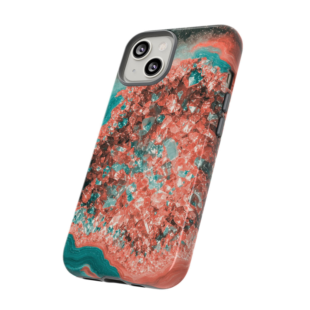 Geode Core - Coral Teal Phone Case
