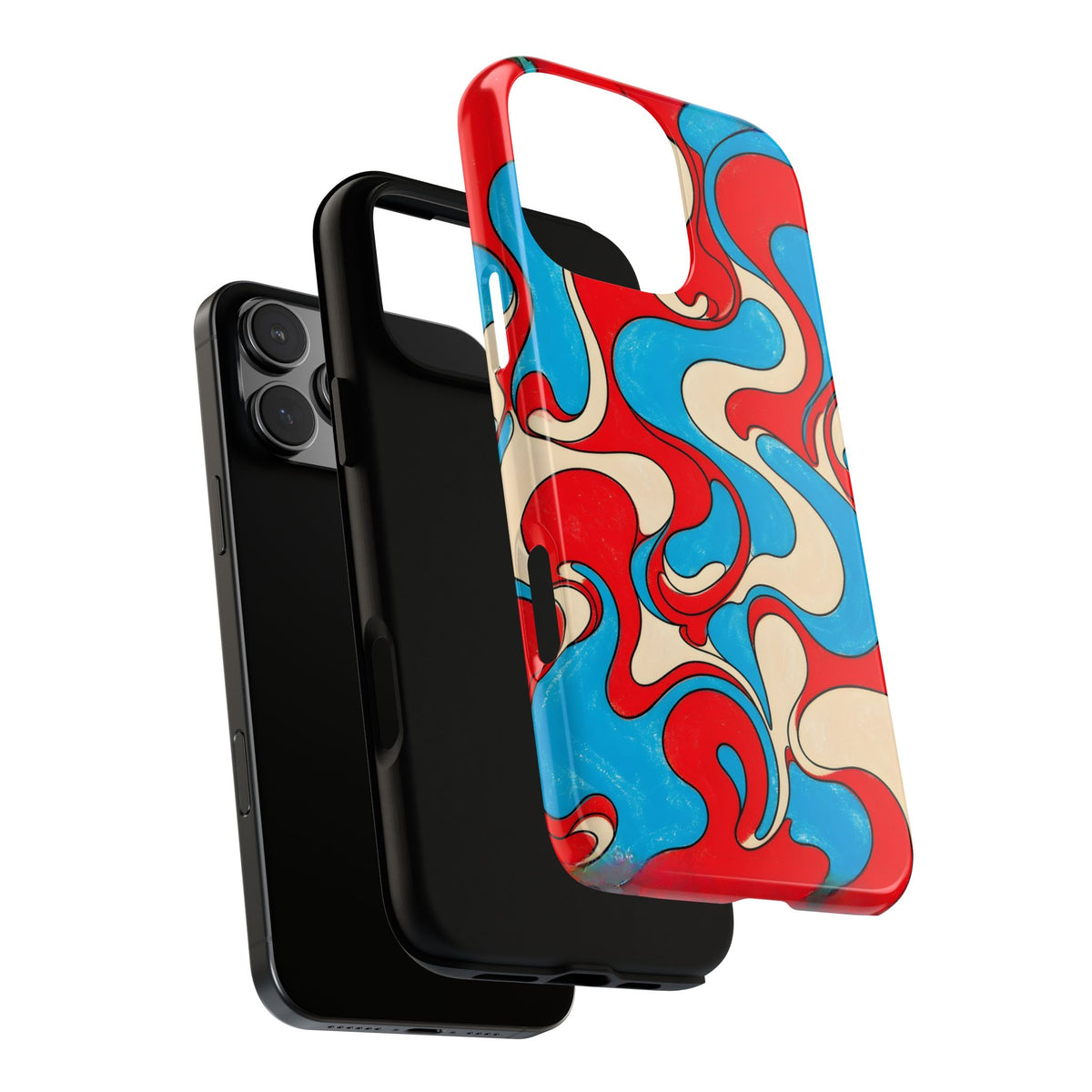 Fillmore Flow - Red, Cyan & Cream Phone Case