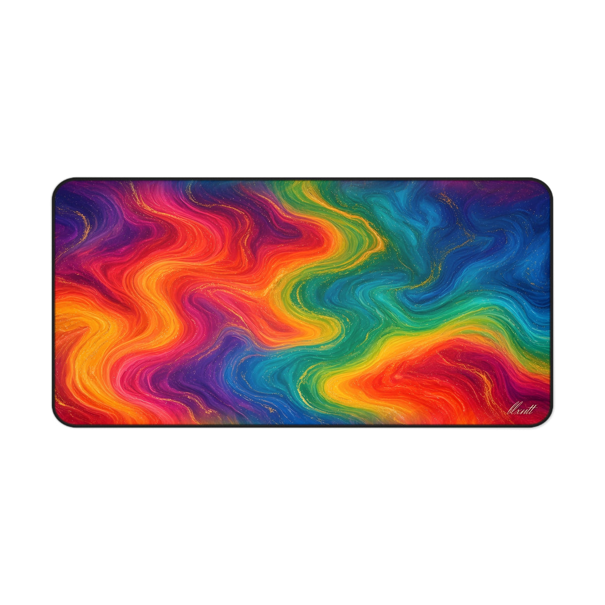 Rainbow Marble Desk Mat