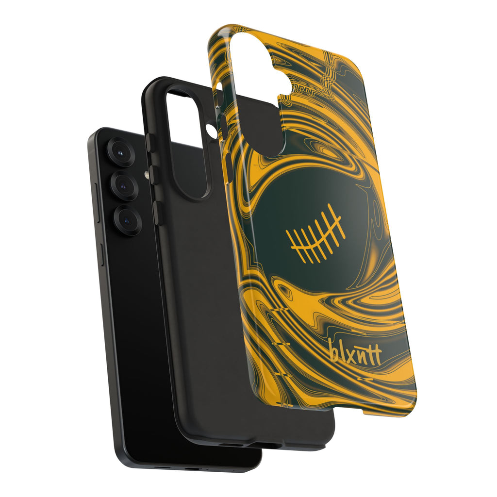 Green & Gold Trippy Football Phone Case