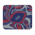 Dark Blue, Red & Gray Trippy Football Mouse Pad