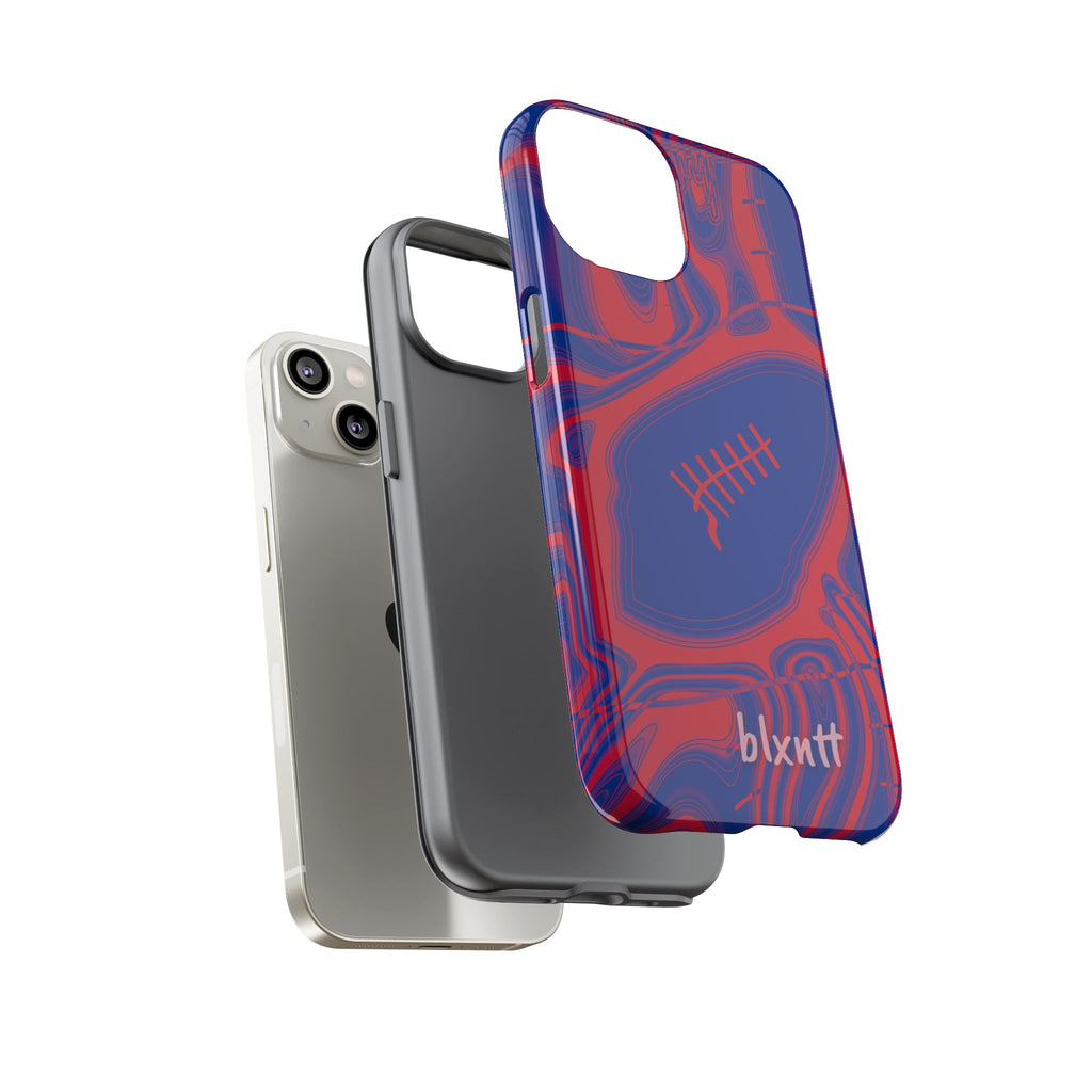 Royal Blue & Red Trippy Football Phone Case
