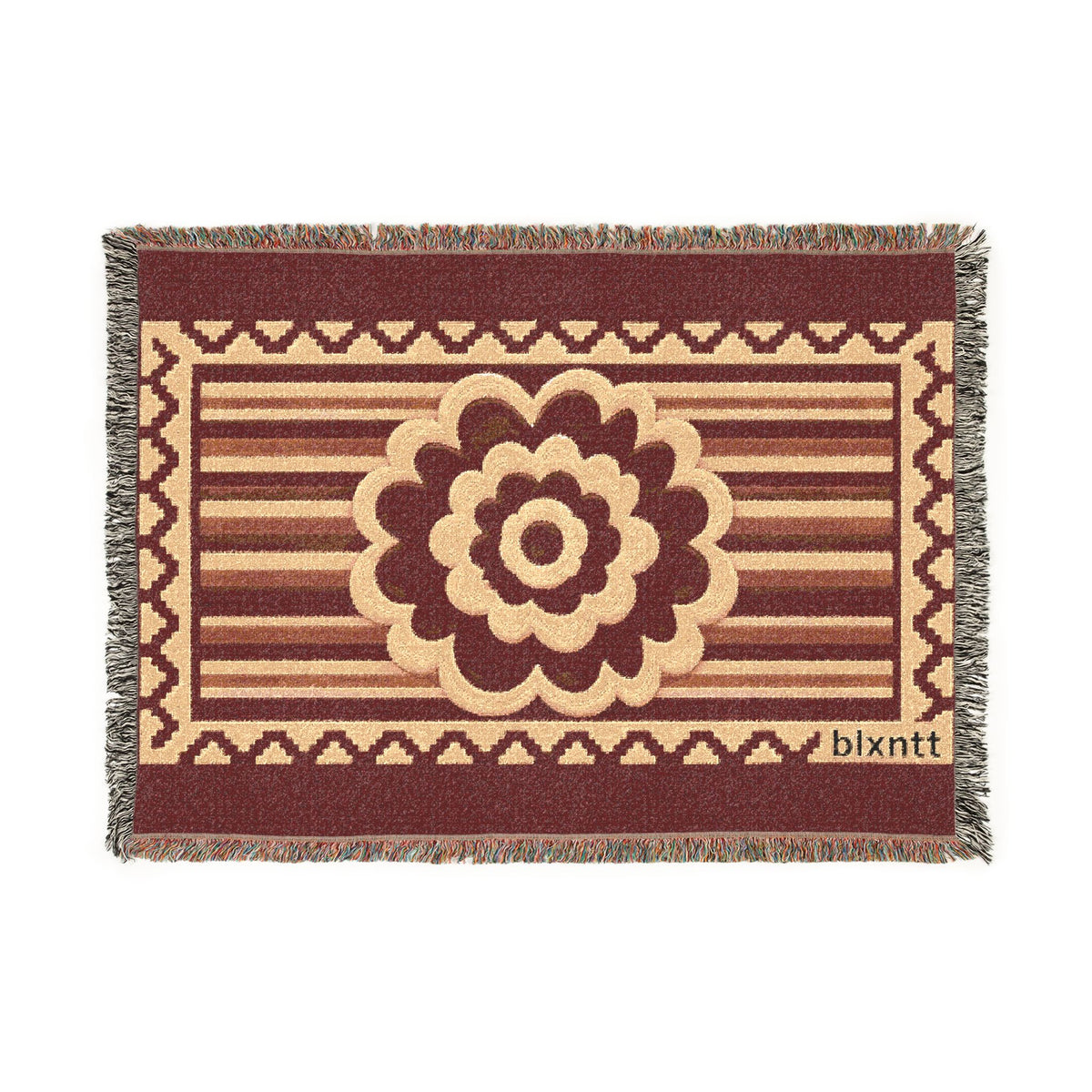 BLXNTT Red Hippie Woven Blanket #1