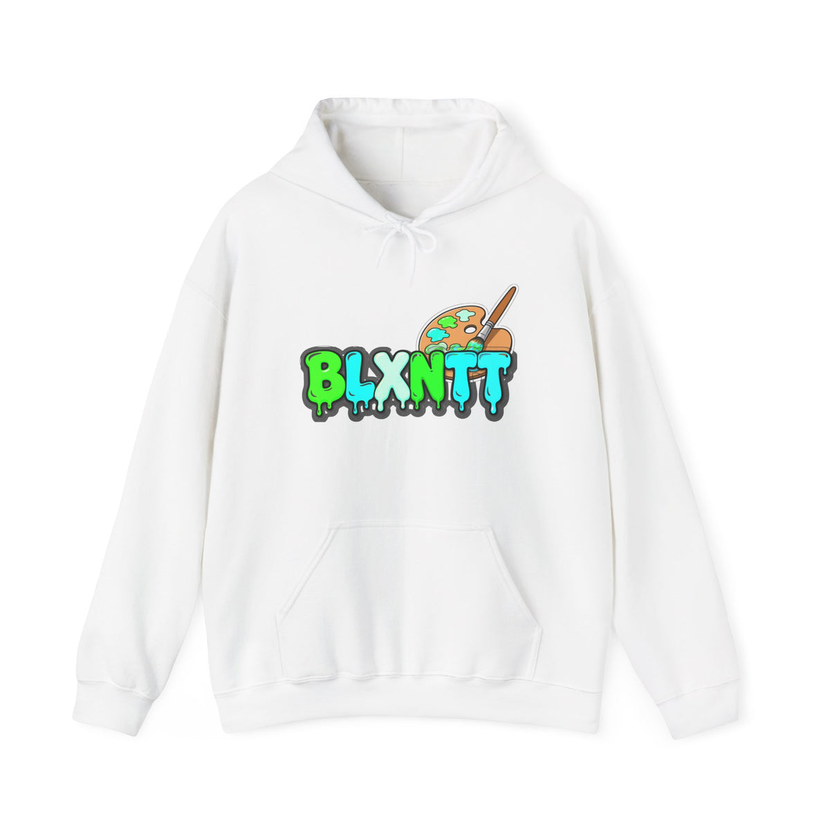 BLXNTT Paint Spill Hoodie - Neon (White)