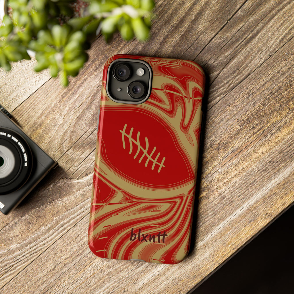 Scarlet & Gold Trippy Football Phone Case