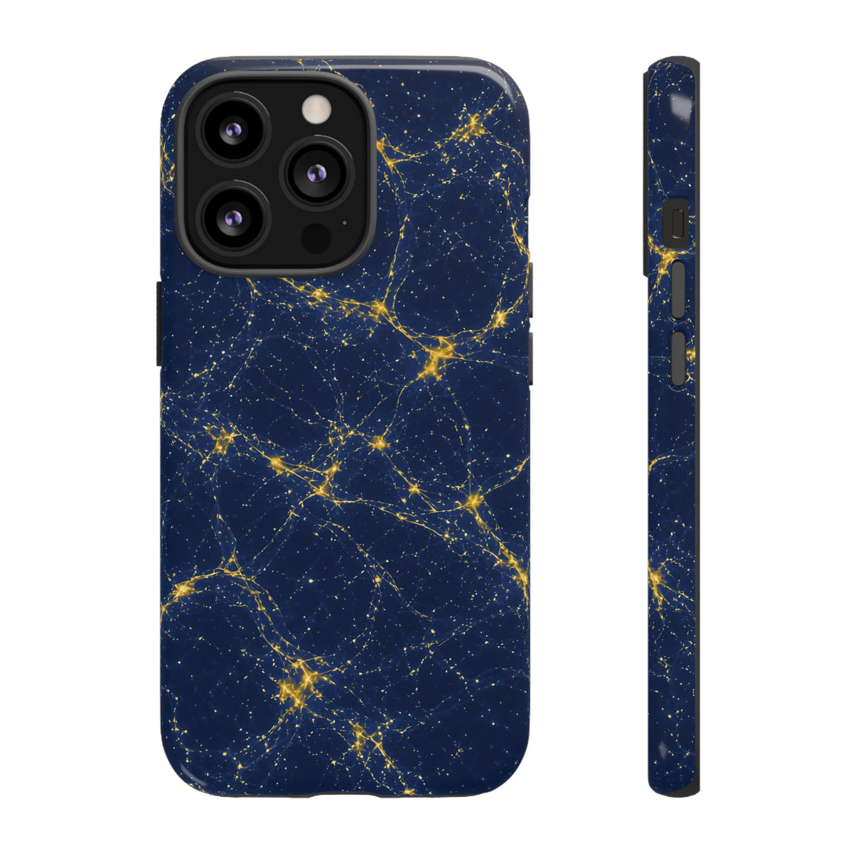 Neon Mycelium - Mustard Navy Phone Case