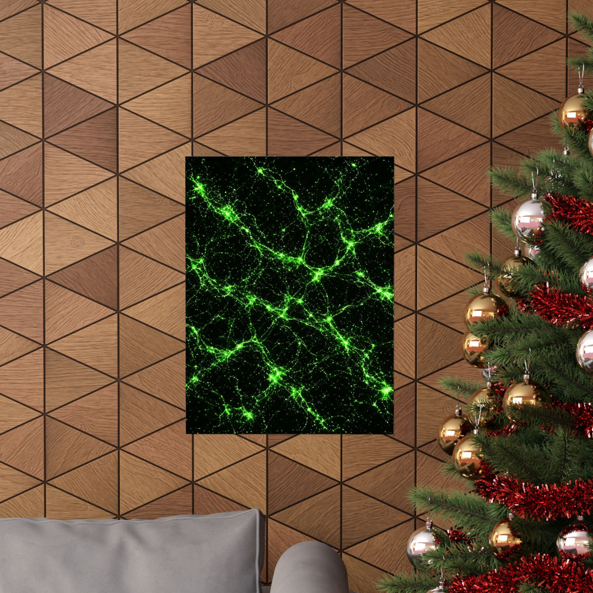 Neon Mycelium - Toxic Lime Poster