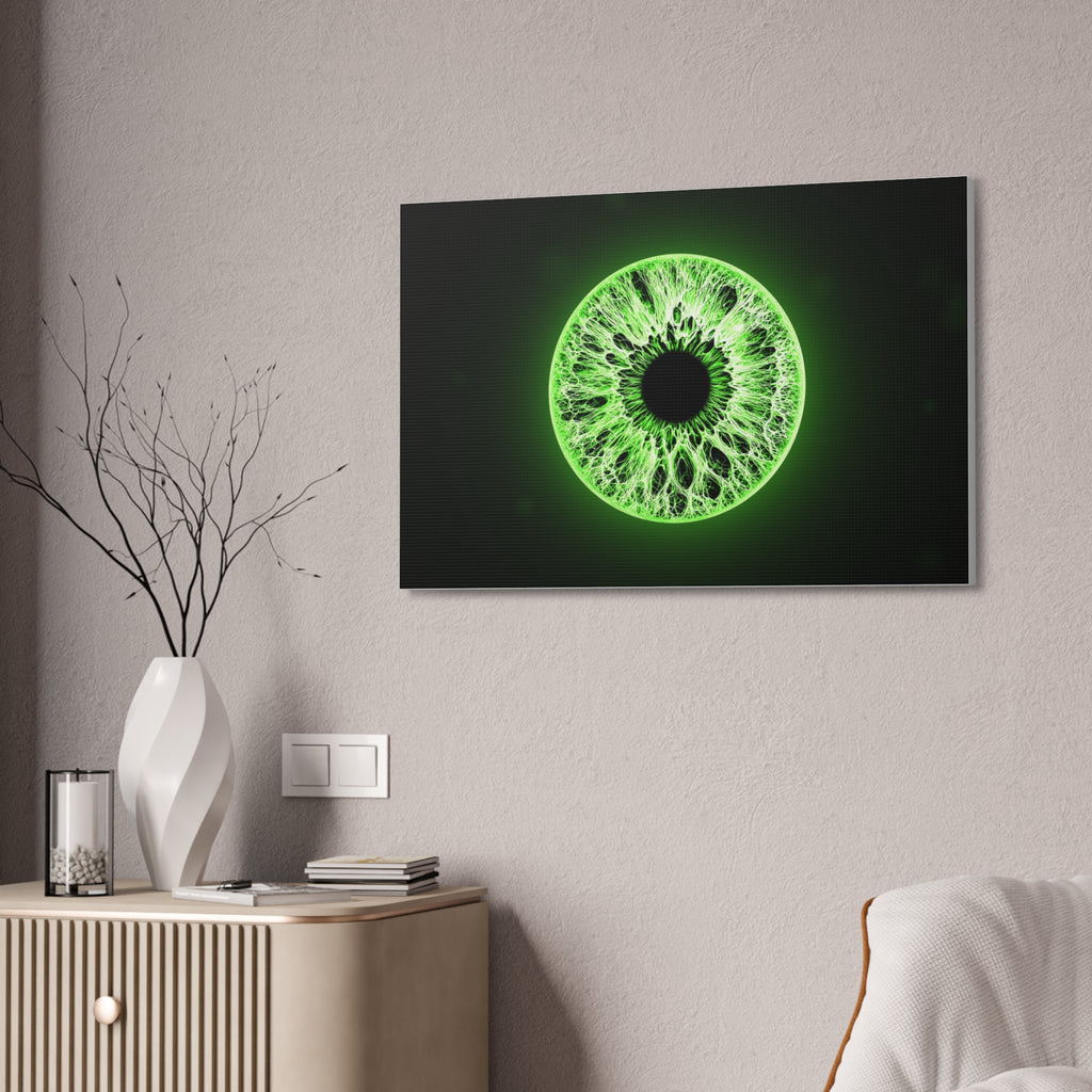 BLXNTT Iris – Lace Web Lime Shock Glossy Canvas