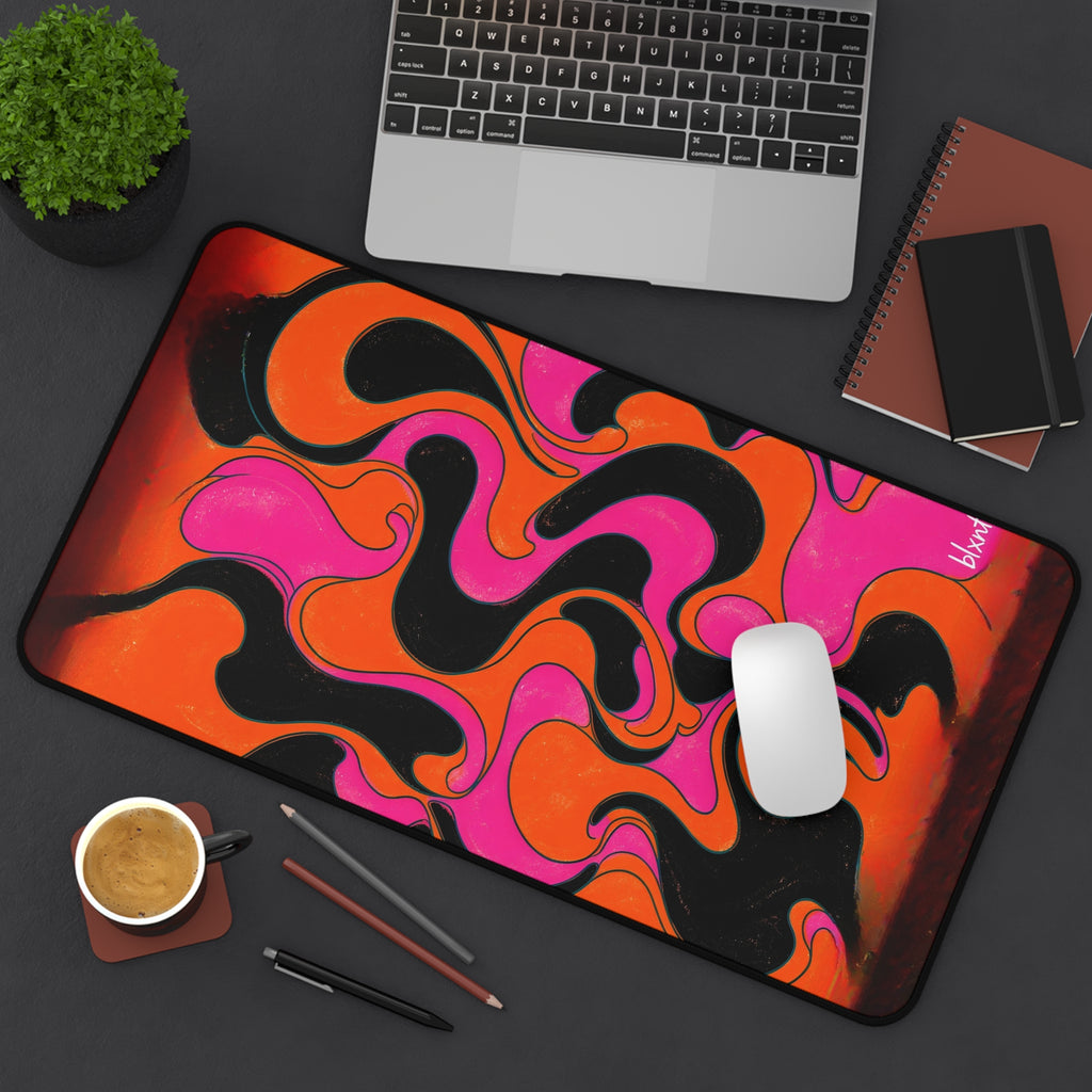 Fillmore Flow - Neon Orange & Magenta Desk Mat