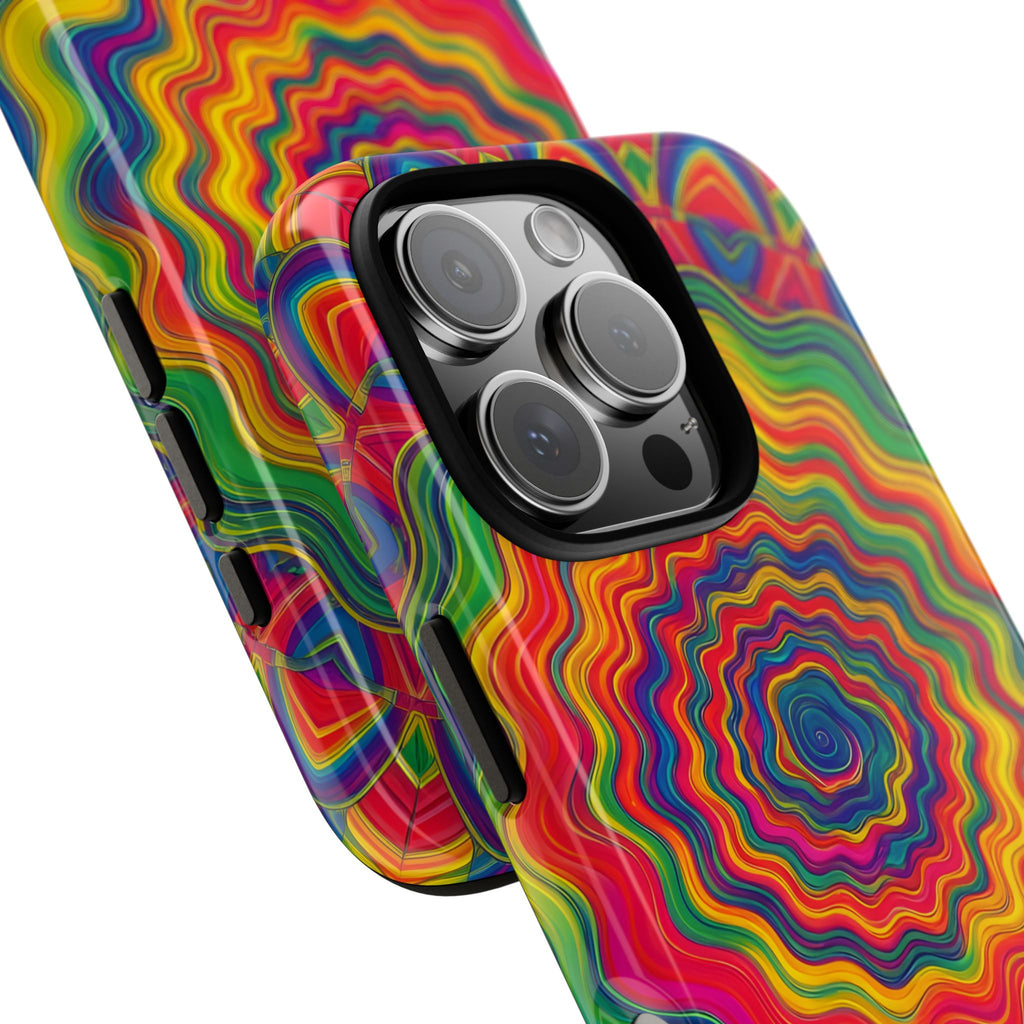 Hypnotic Rainbow Ripple Phone Case