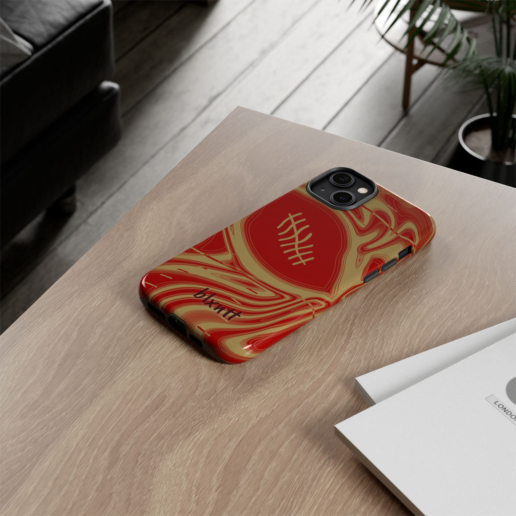 Scarlet & Gold Trippy Football Phone Case