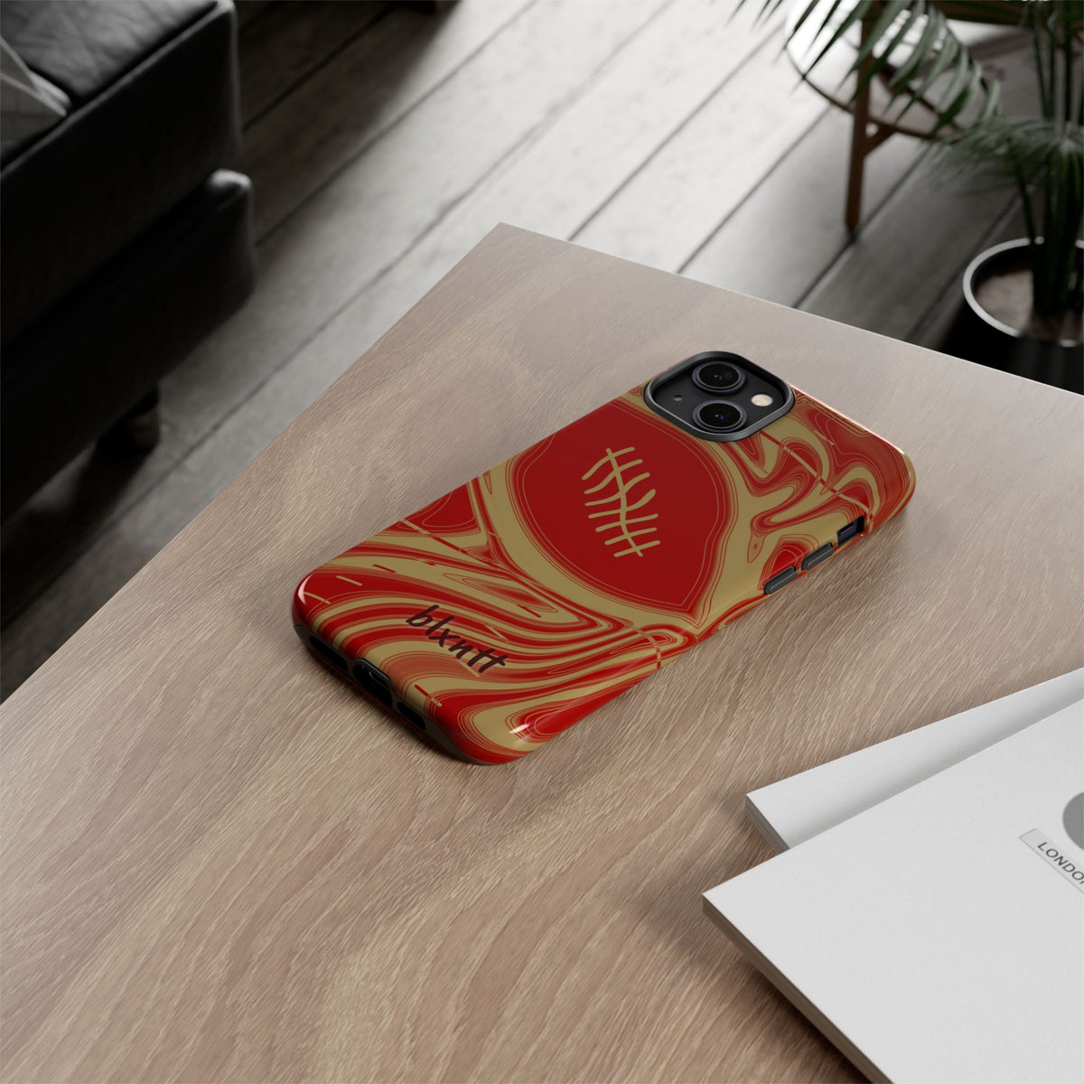 Scarlet & Gold Trippy Football Phone Case