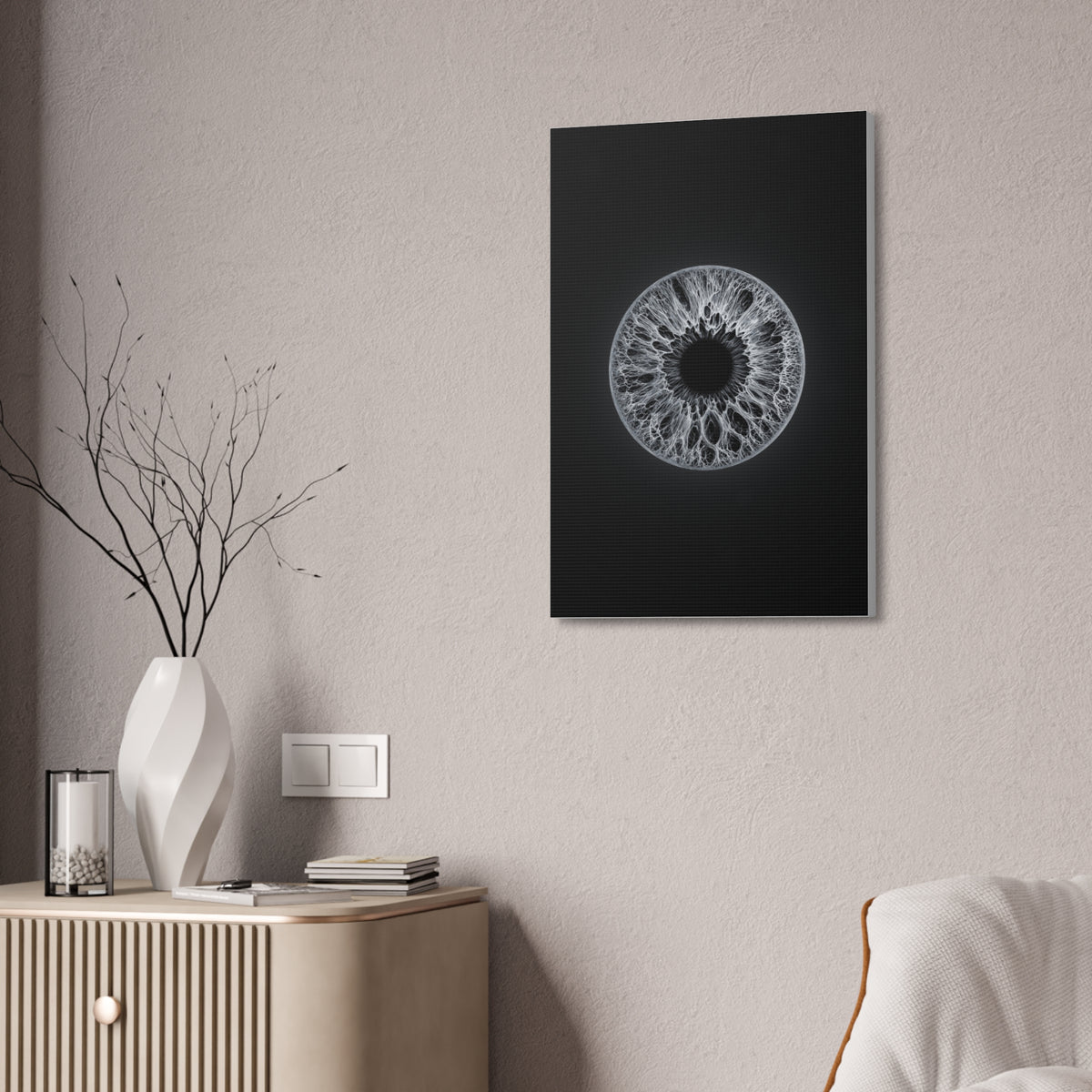 BLXNTT Iris – Lace Web Gray Glossy Canvas