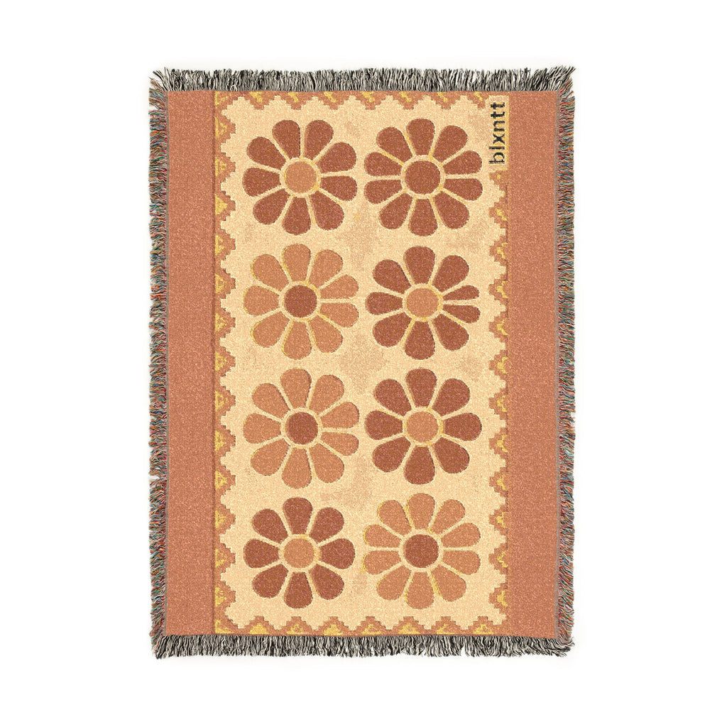 BLXNTT Orange Hippie Woven Blanket #4