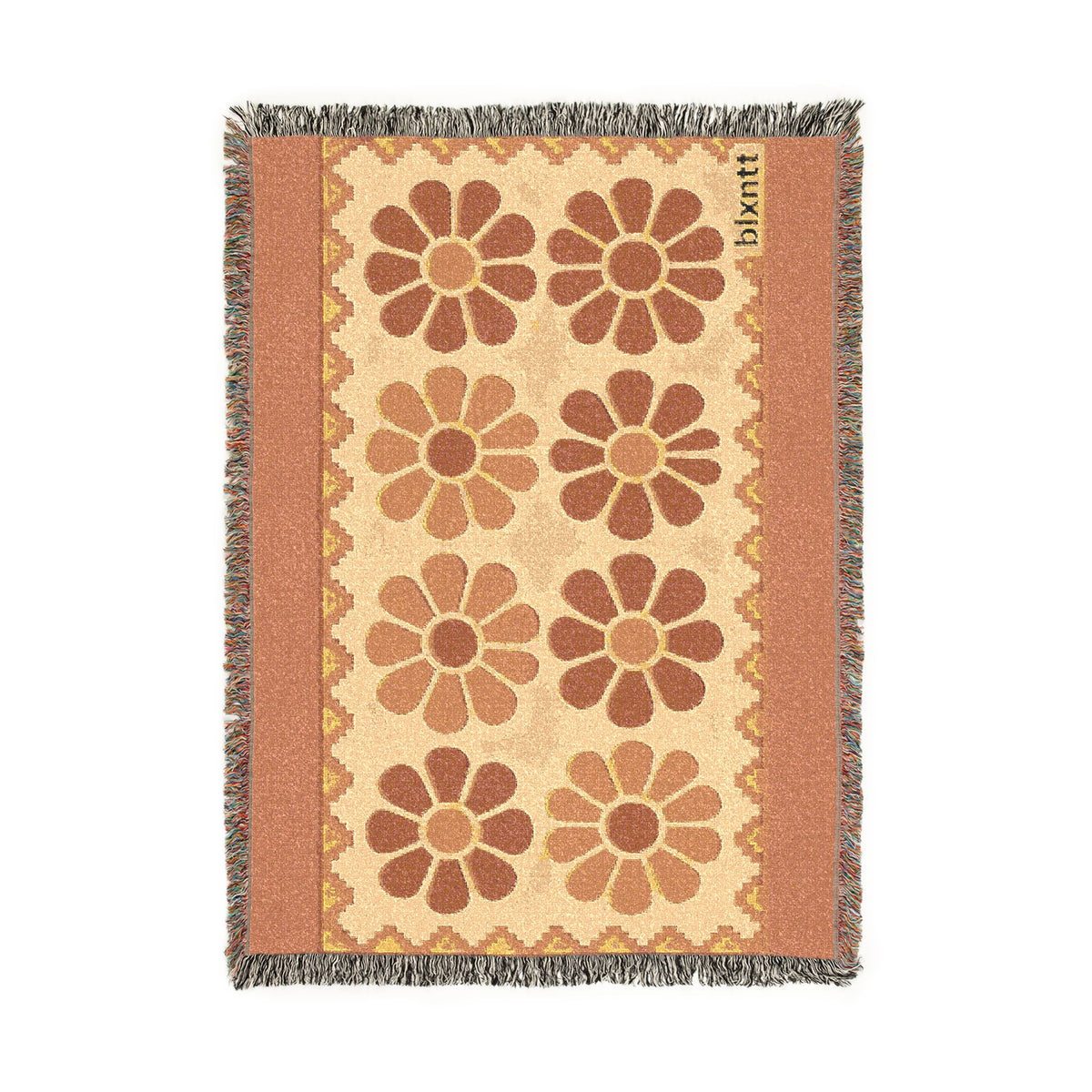 BLXNTT Orange Hippie Woven Blanket #4