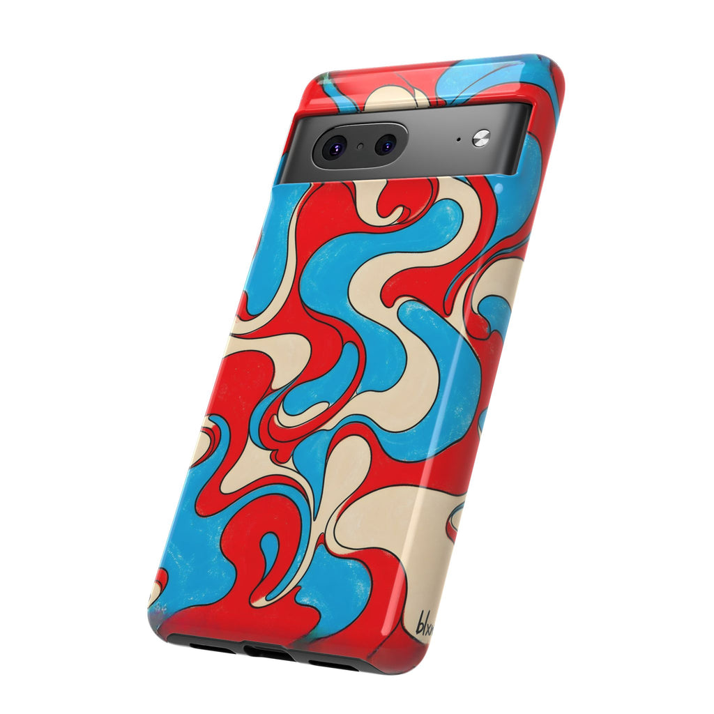 Fillmore Flow - Red, Cyan & Cream Phone Case