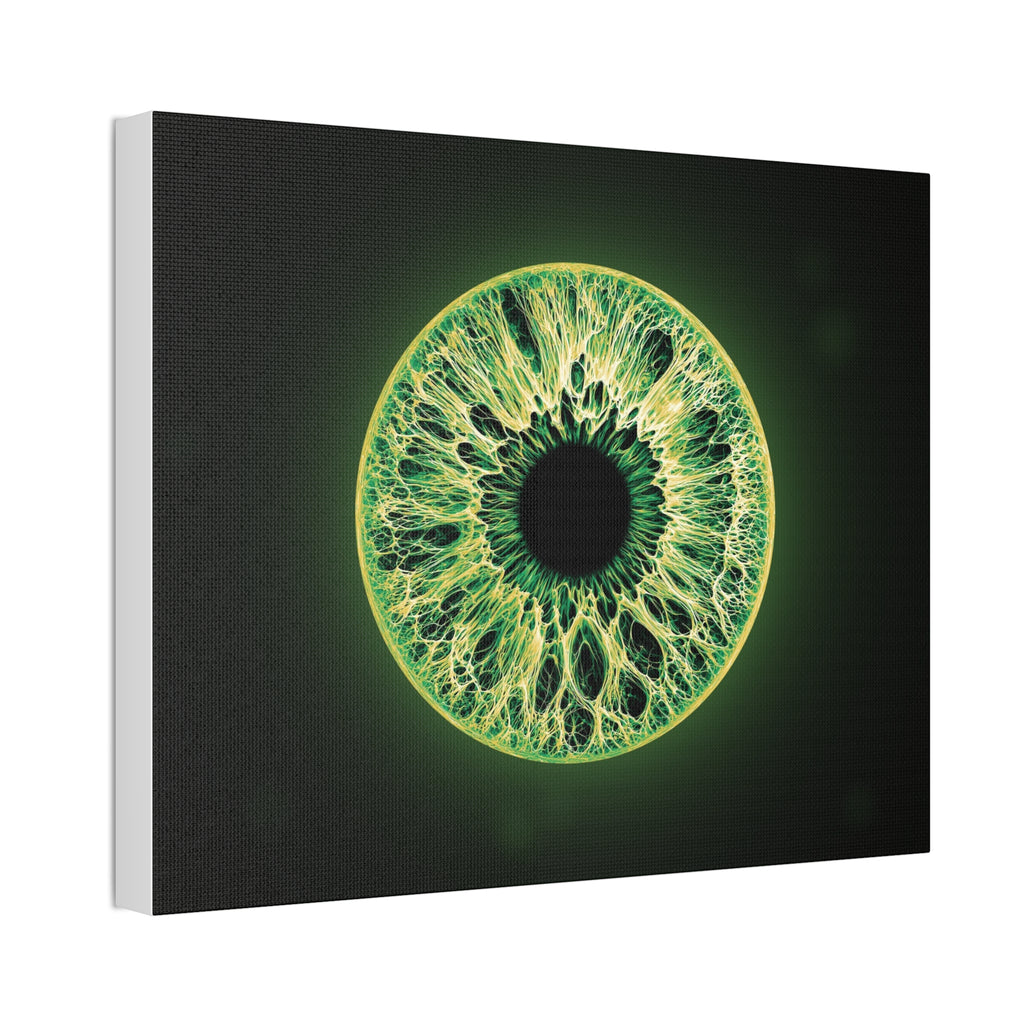 BLXNTT Iris – Lace Web Emerald Gold Glossy Canvas