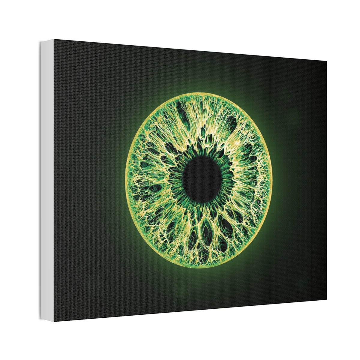BLXNTT Iris – Lace Web Emerald Gold Glossy Canvas