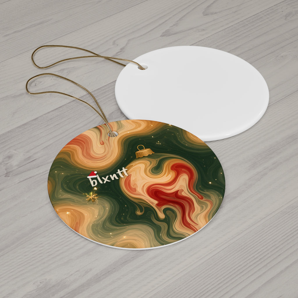 Melting Ornaments Trippy Christmas Ornament