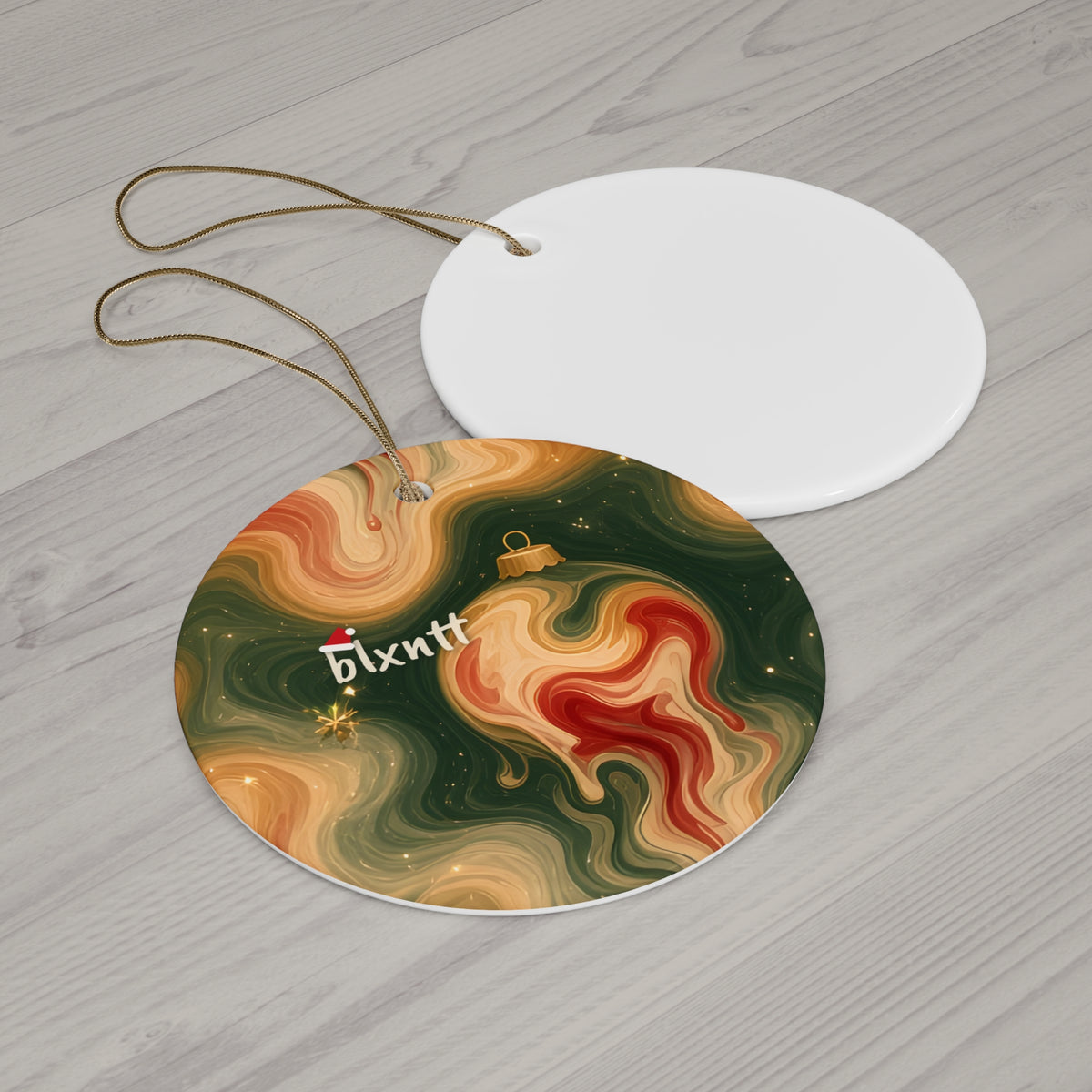 Melting Ornaments Trippy Christmas Ornament