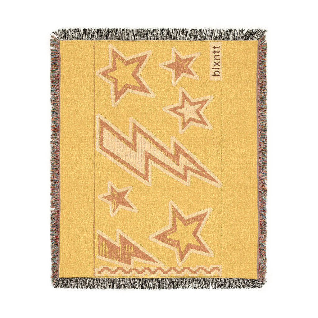 BLXNTT Yellow Hippie Woven Blanket #3