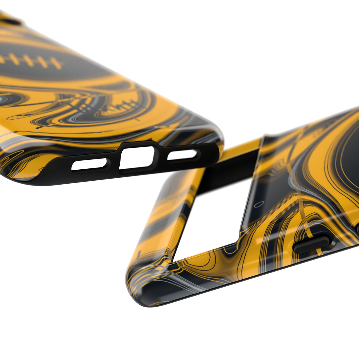 Black & Gold Trippy Football Phone Case