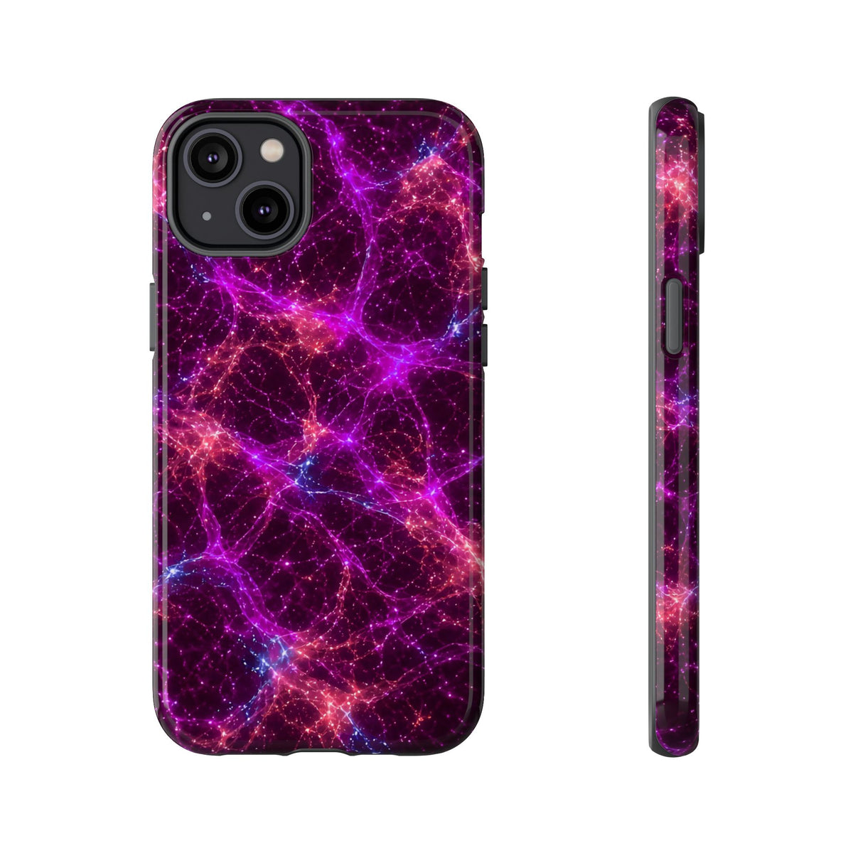 Neon Mycelium - Ember Orchid Phone Case
