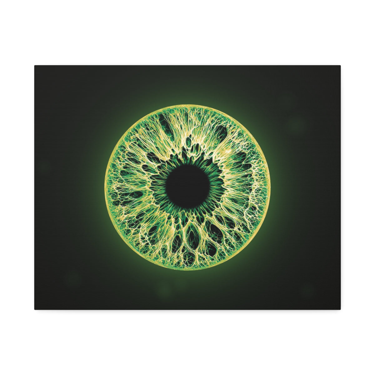BLXNTT Iris – Lace Web Emerald Gold Glossy Canvas