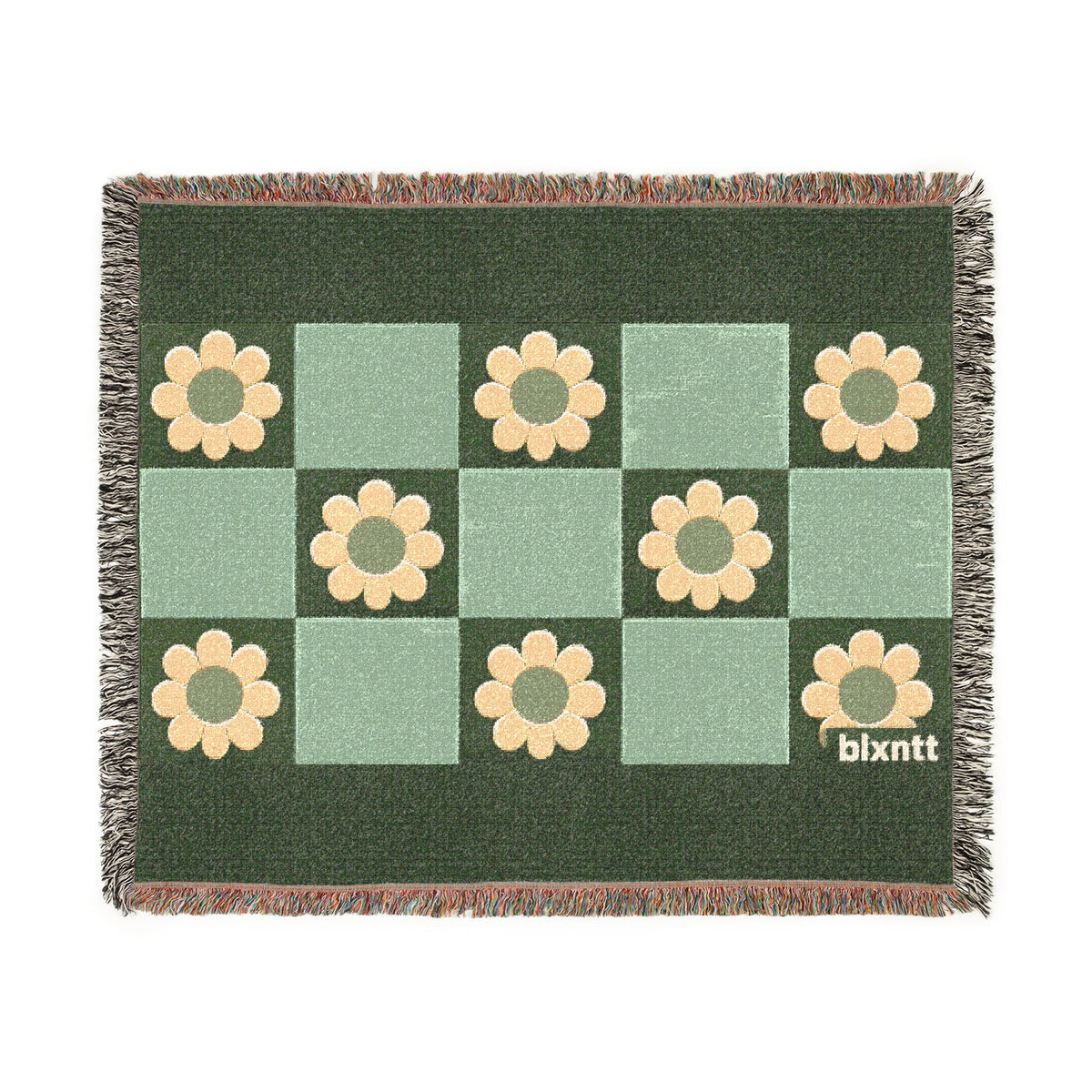 BLXNTT Green Hippie Woven Blanket #2