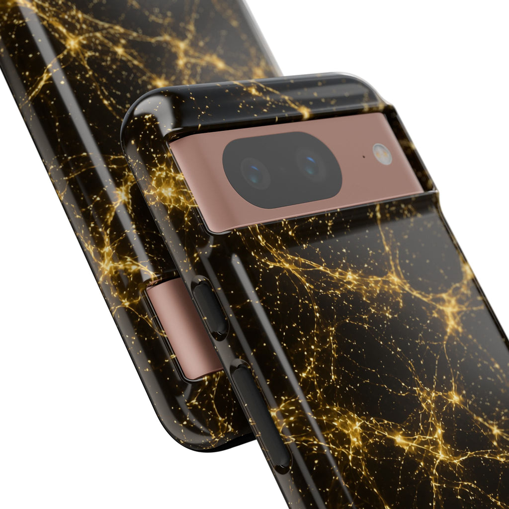 Neon Mycelium - Gold Filigree Phone Case