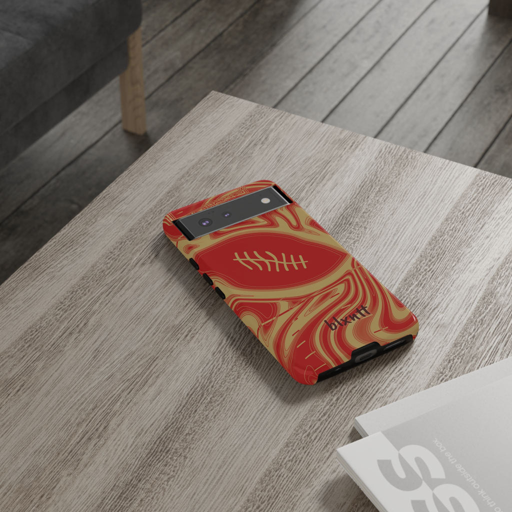 Scarlet & Gold Trippy Football Phone Case