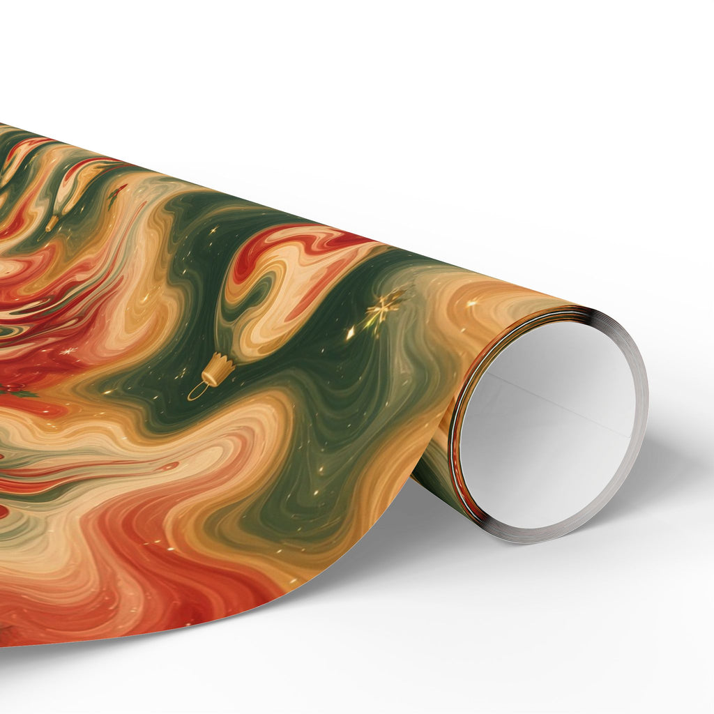 Melting Ornaments Trippy Christmas Wrapping Paper