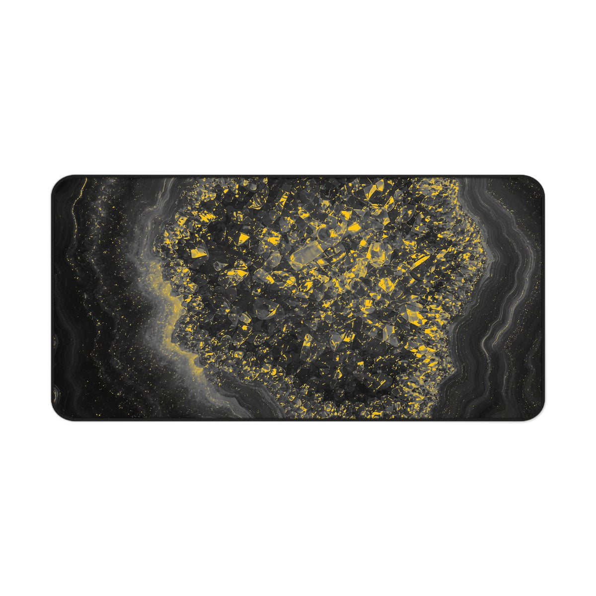 Geode Core - Mono Gold Spark Desk Mat