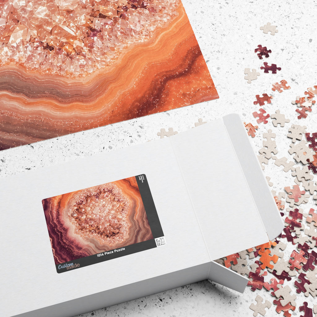 Geode Core - Peach Sorbet Jigsaw Puzzle