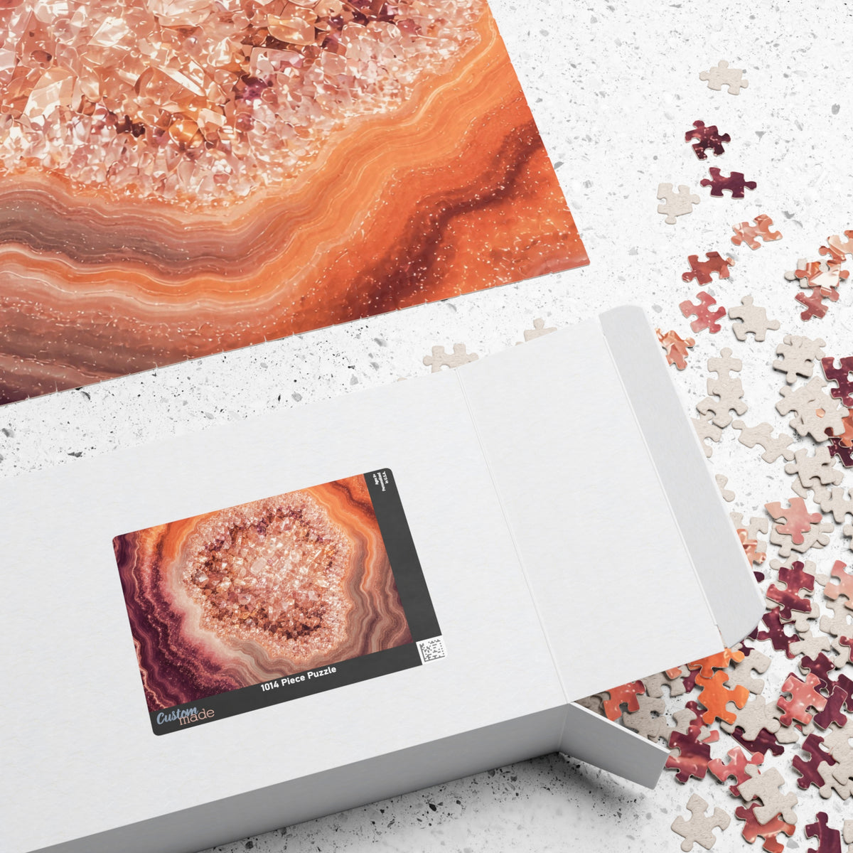 Geode Core - Peach Sorbet Jigsaw Puzzle