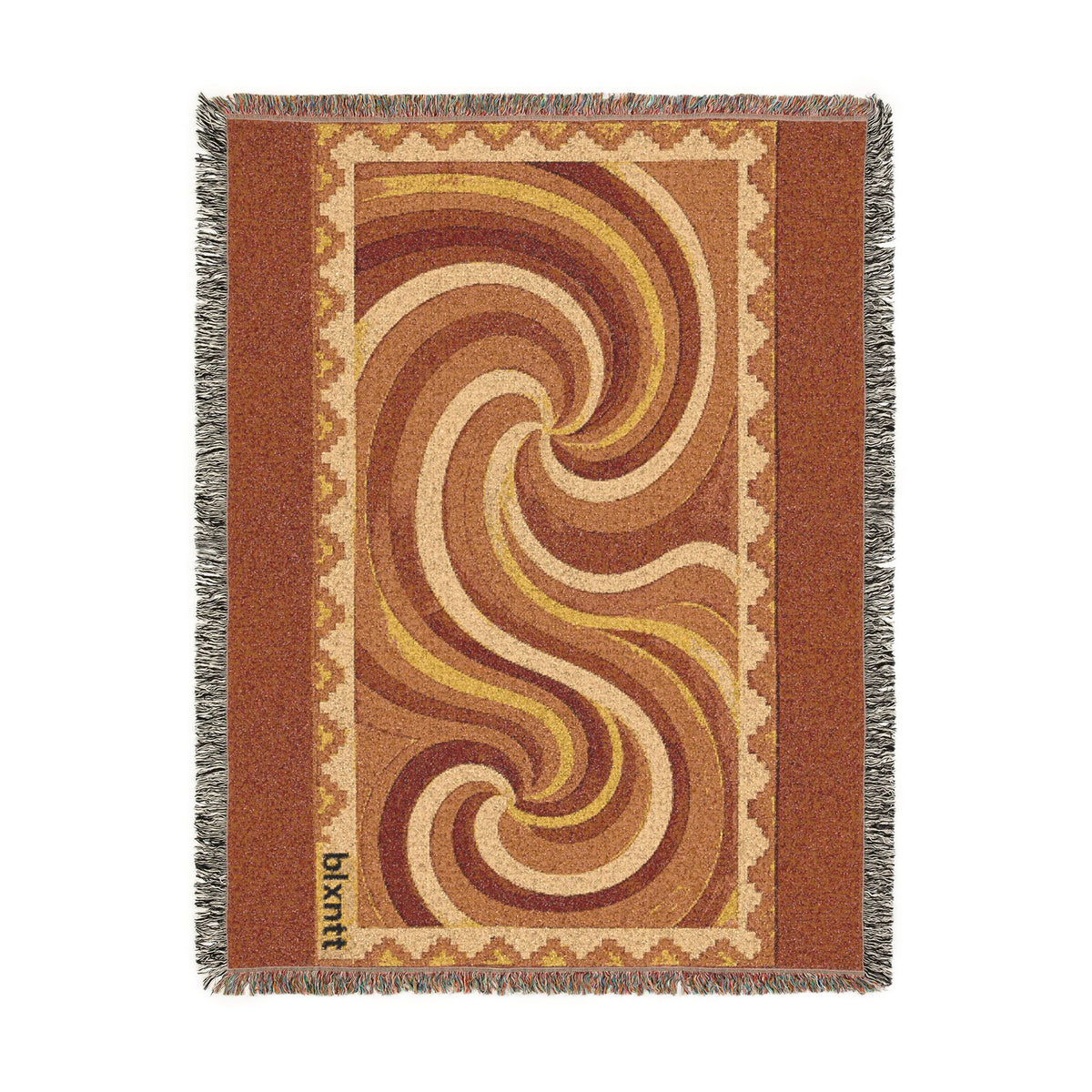 BLXNTT Orange Hippie Woven Blanket #2