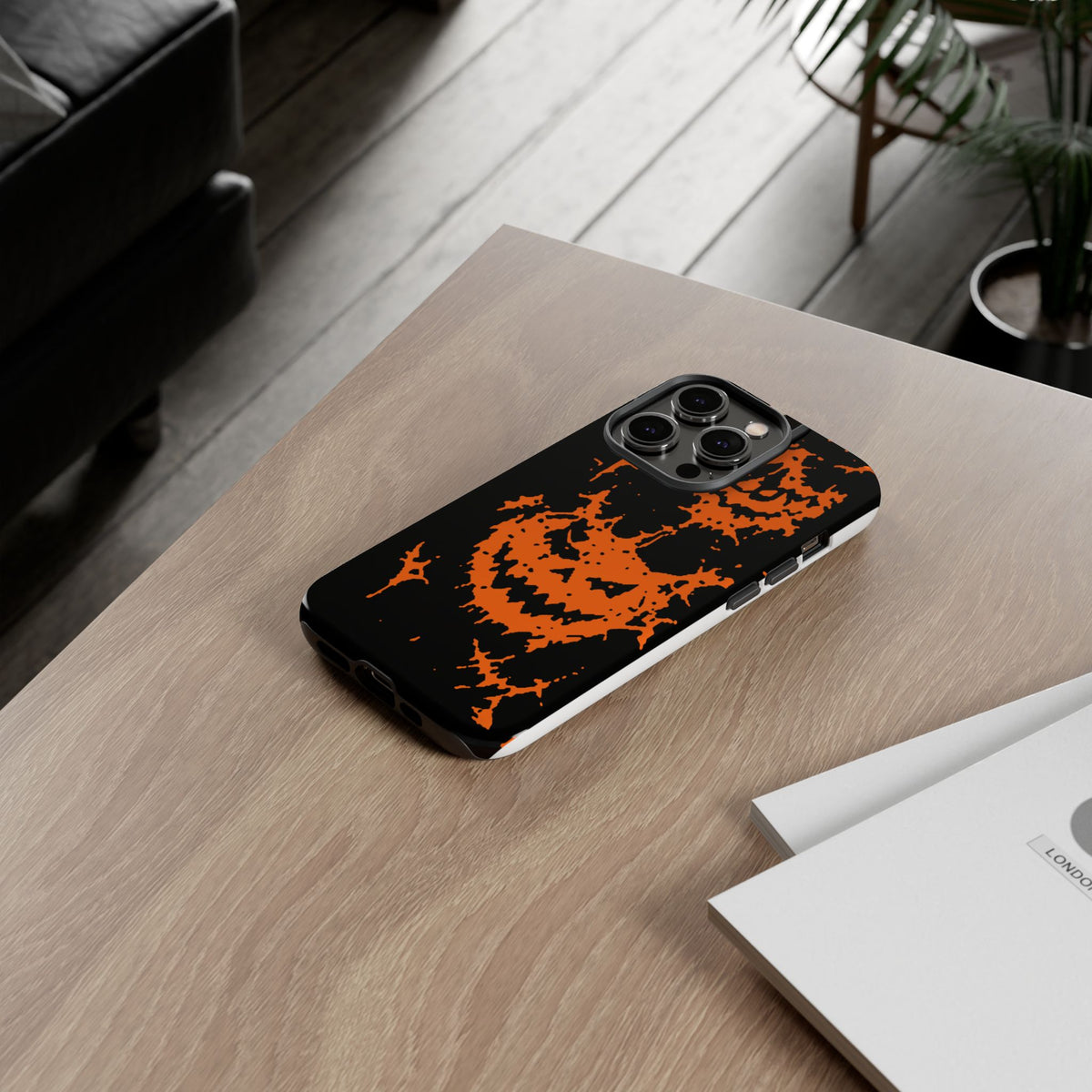 Orange Spiderweb Pumpkin Phone Case