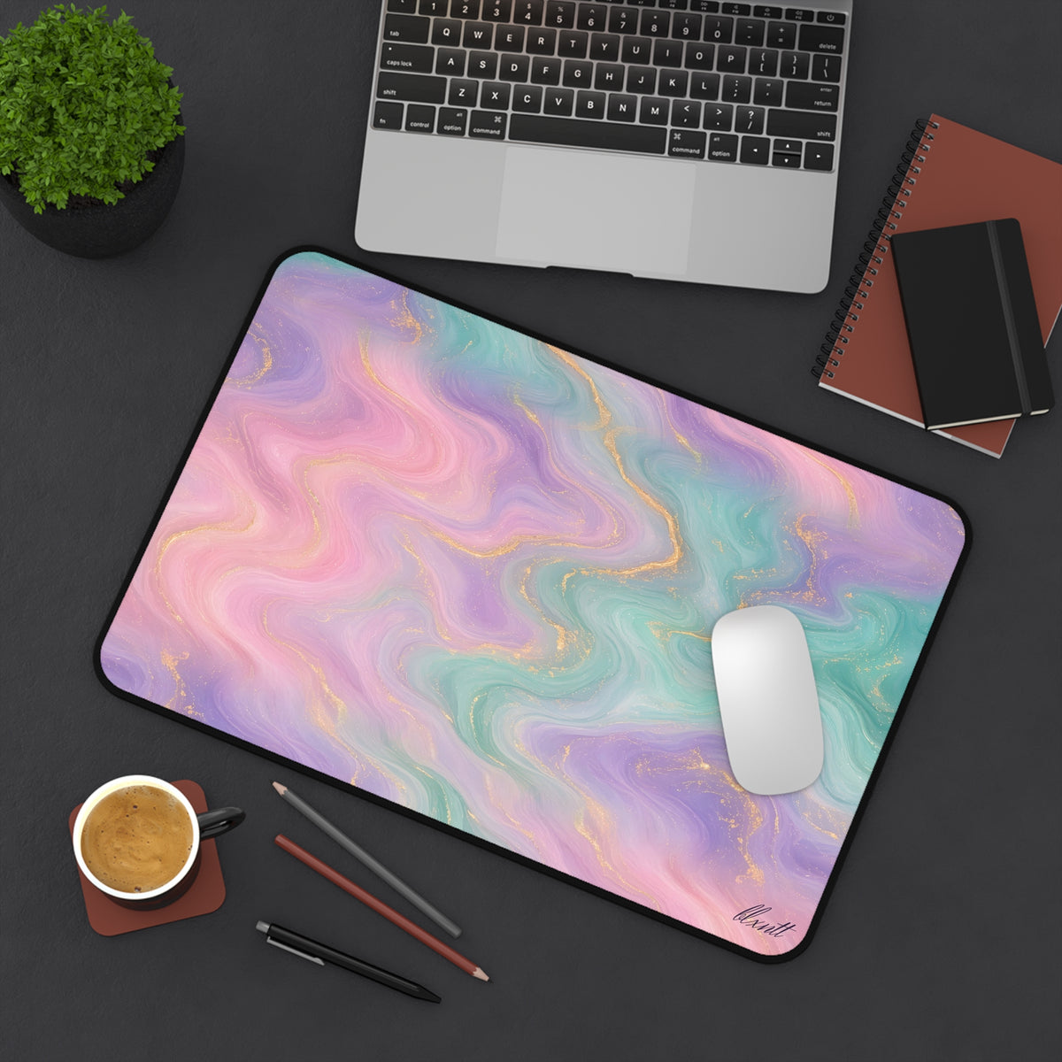 Pastel Marble Desk Mat