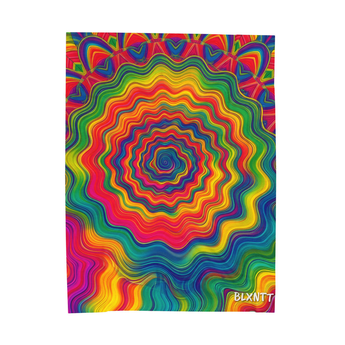 Hypnotic Rainbow Ripple Blanket