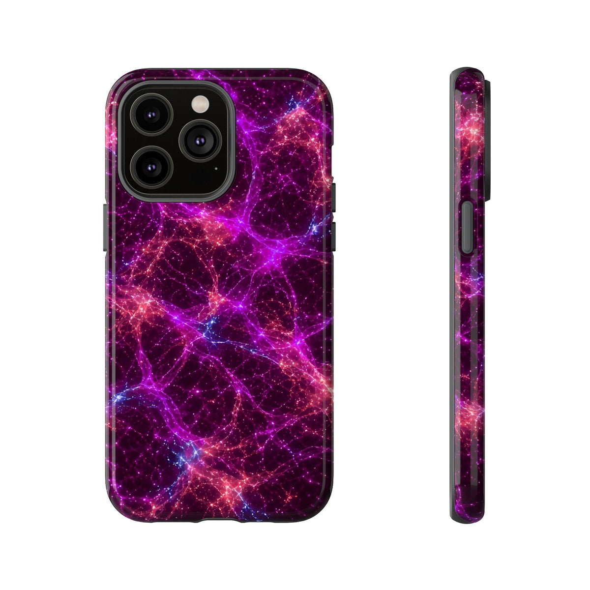 Neon Mycelium - Ember Orchid Phone Case